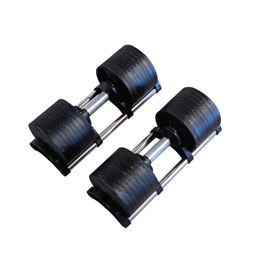 Built Gear 32kg Adjustable Dumbbells (Pair)