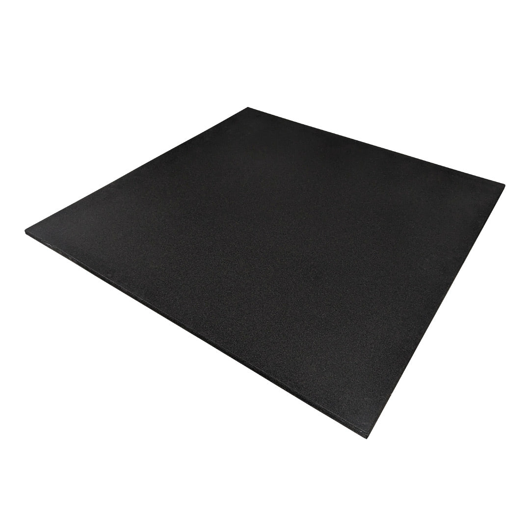 Plain Black Rubber Gym Flooring (1m x 1m x 15mm)